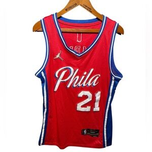 Nike Joel Embid Philadelphia 76ers Phila Swingman Jersey Large NBA 75th Anniv